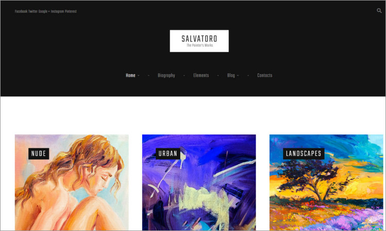 Artist Portfolio WordPress Themes