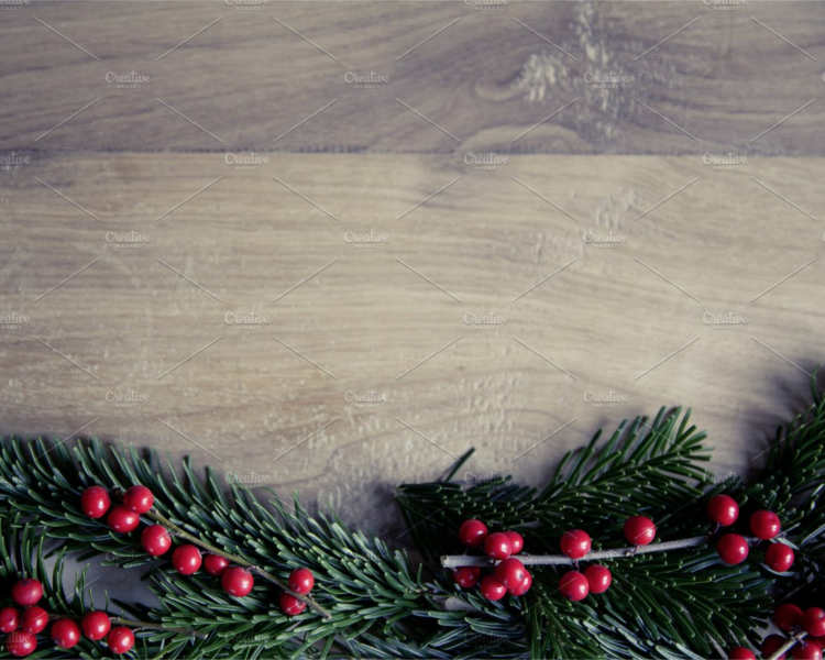 christmas Holly Fir Tree Decoration