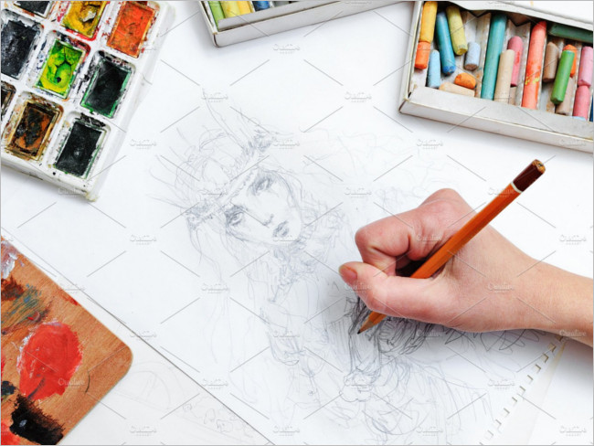 Artist Creative sketch Image