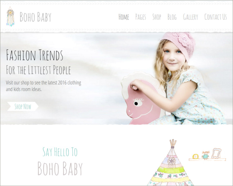 Baby Shop word press theme