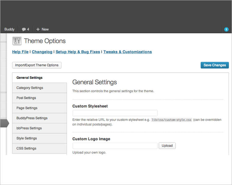 BuddyPress printable wordpress template