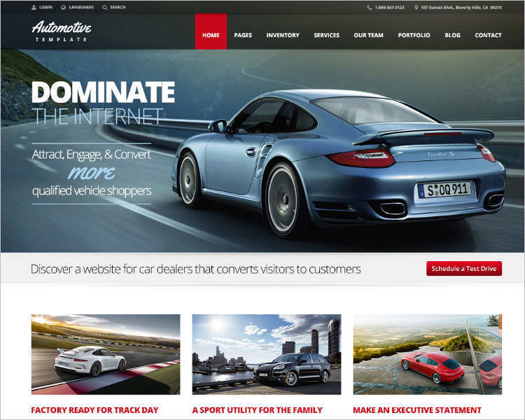 Business Dealership WordPress Template