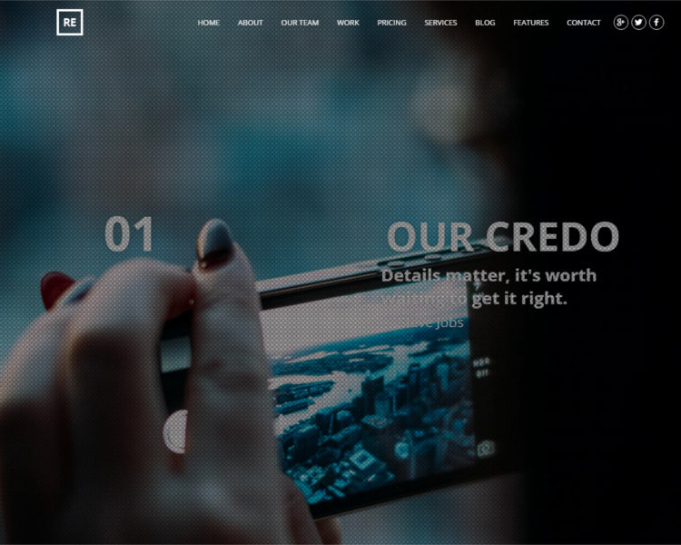 Business Parallax WordPress Theme