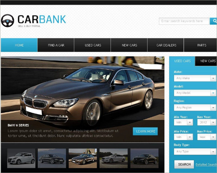 Car Dealer Website theme