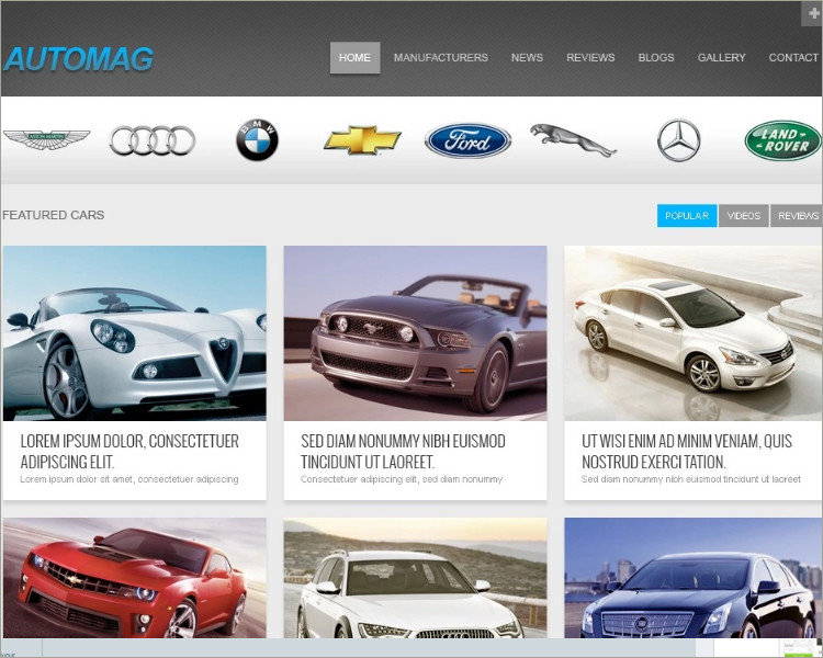 Car Dealer & collection Website Template