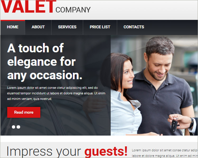 Car Dealer parking Responsive Website Template