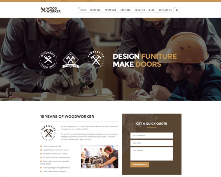 Carpentry WordPress Theme