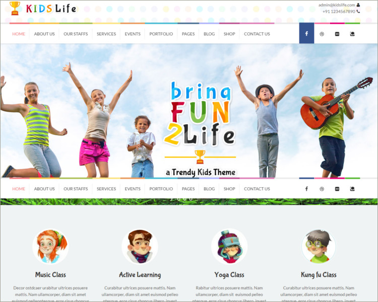 Children WordPress Theme
