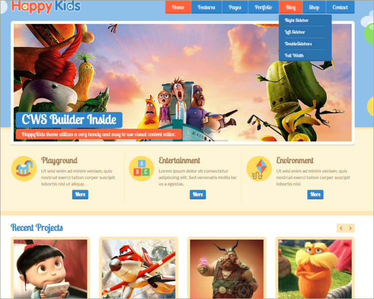 Children WordPress Theme