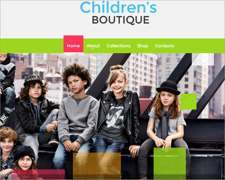 Children's Boutique Website Template