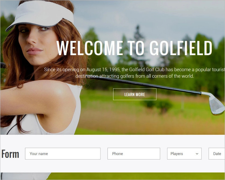 Club Bootstrap Website Template