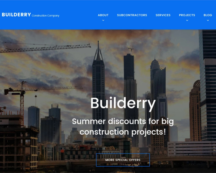 Construction selling WordPress Template