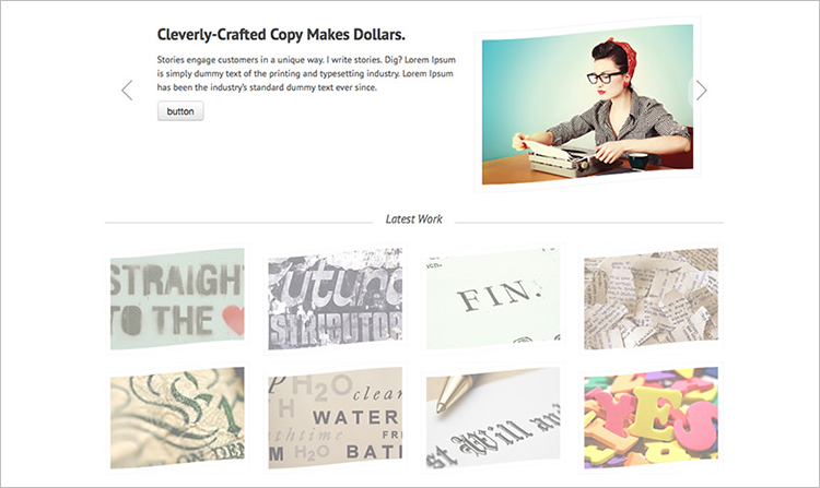 Copywriters Portfolio WordPress Theme Templates