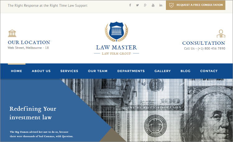 Corporate Law Firm wordPress Theme