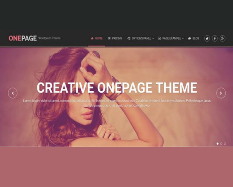 Creative Single Page Website Template