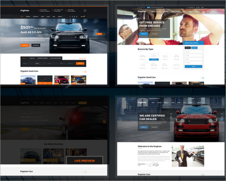Dealership Responsive Site Template