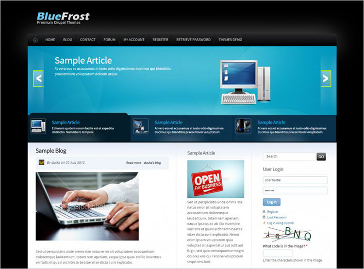 Drag & Drop Free Drupal templates