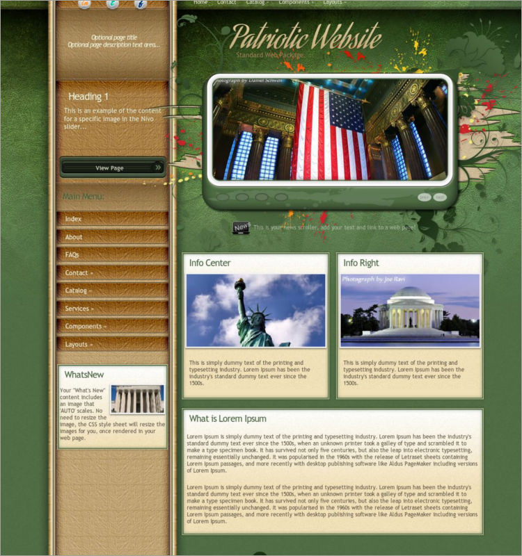 Elegant Patriotic WordPress Theme