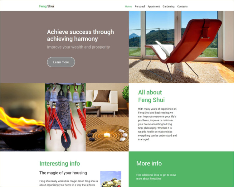 Feng Shui Website Template