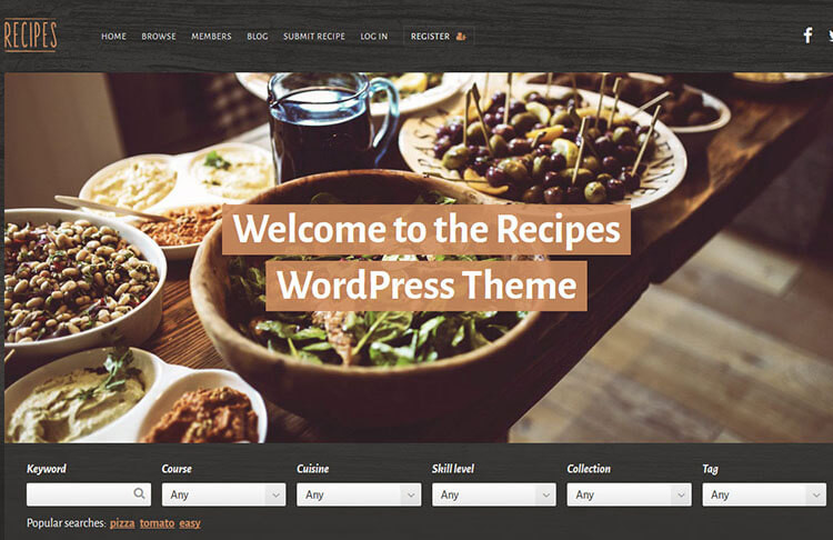 Free & Premium Food & Recipe Blog Templates