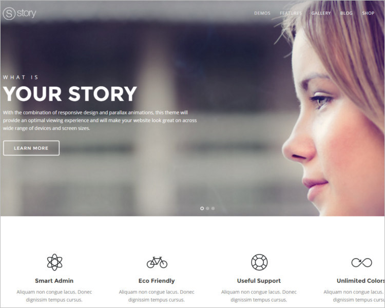 Full Screen WordPress Template