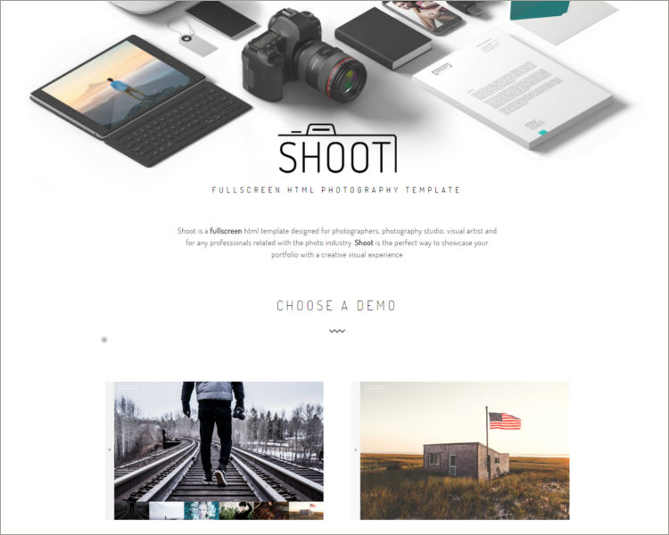 Fullscreen Photography HTML Template