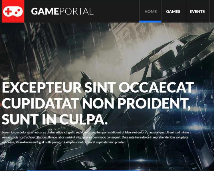 Gamming board Bootstrap Template