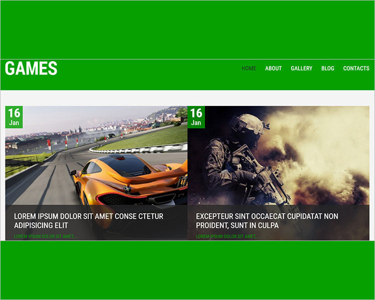 General Bootstrap Game Templae