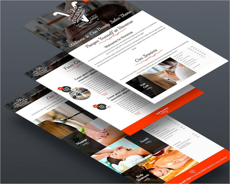 Hair Salon Bootstrap Website Template