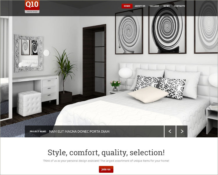 Interior Design Website Template & theme