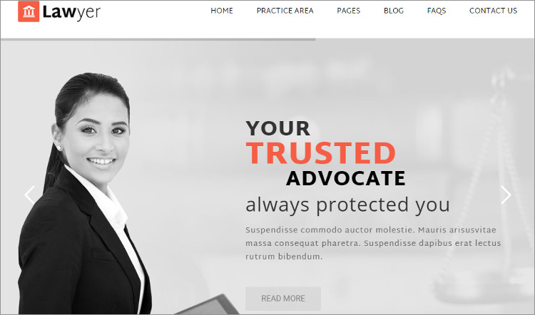Law Firm Administrator WiordPress Templates