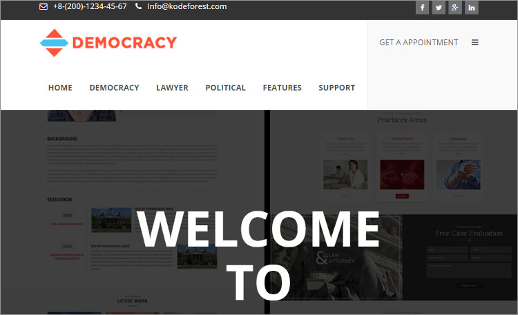 Law firn Internship wordPress Theme
