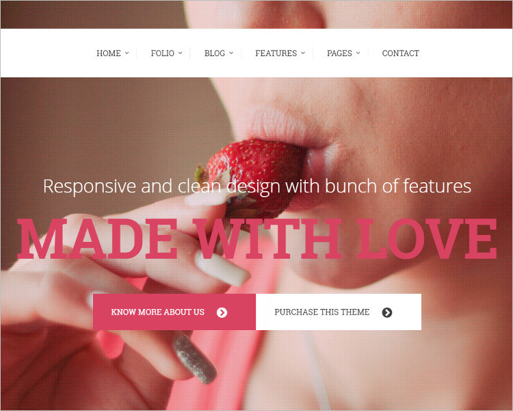 One Page Photography Website Template