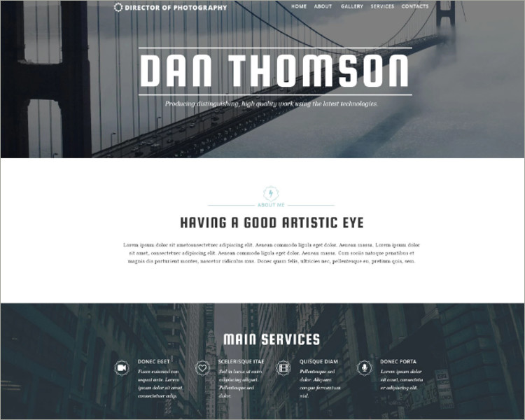Photographers Responsive Website Template