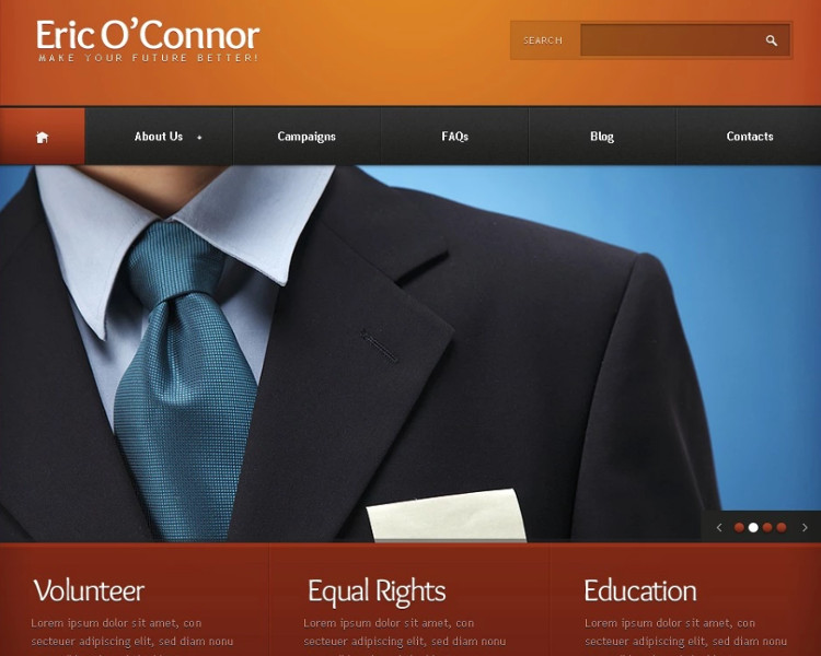 Political Candidate Information Joomla Template