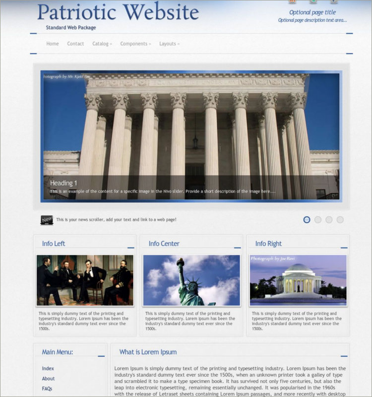 Premium Patriotic WordPress Template