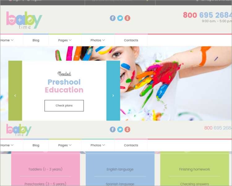 Preschool Education WordPress Theme