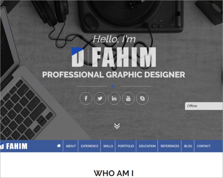 Professional Resume WordPress Template