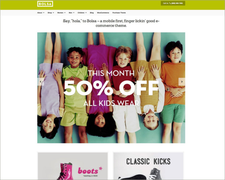 Responsive WordPress E-commerce Theme