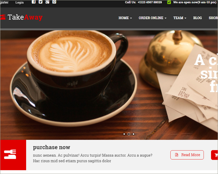 Restaurant & Online Food Ordering WordPress themes