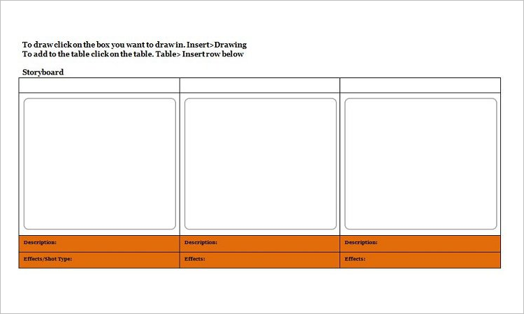 Sample Storyboard Format Template