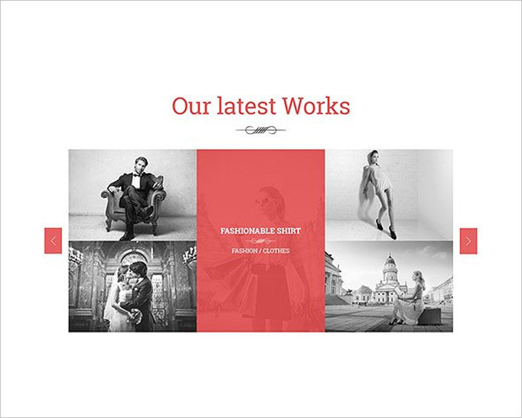 Single Page Fashion Website Template