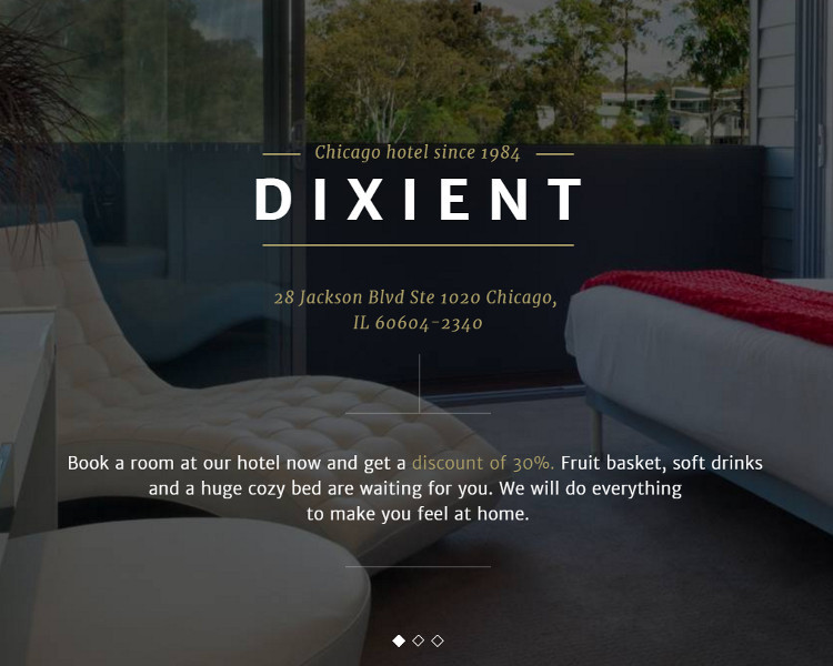 Single Page Hotel Website Template
