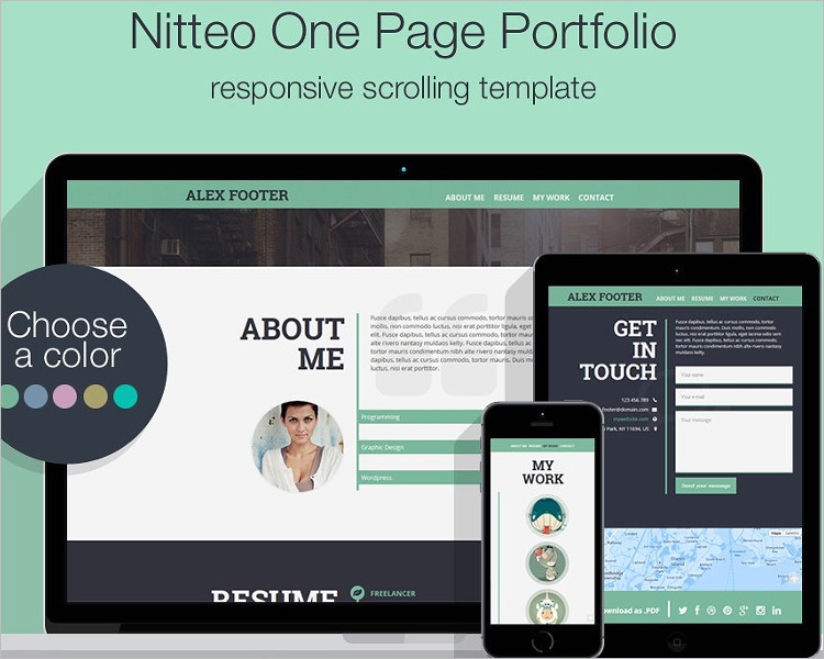 Single Page Model website Template