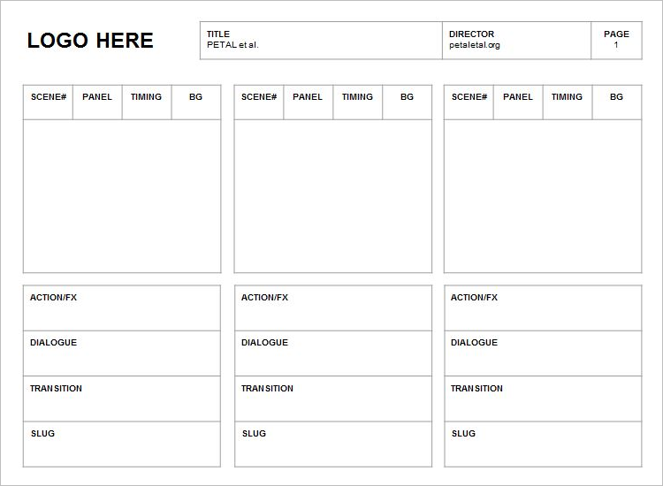 Storyboard Template In PPT