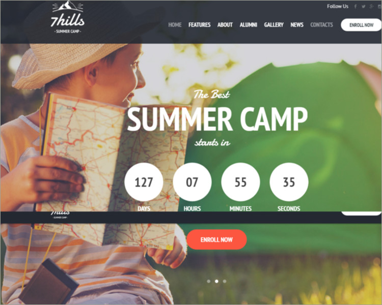 Summer Camp WordPress Theme