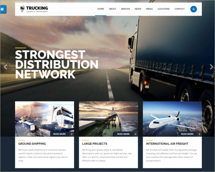 Transportation & Logistics WordPress theme