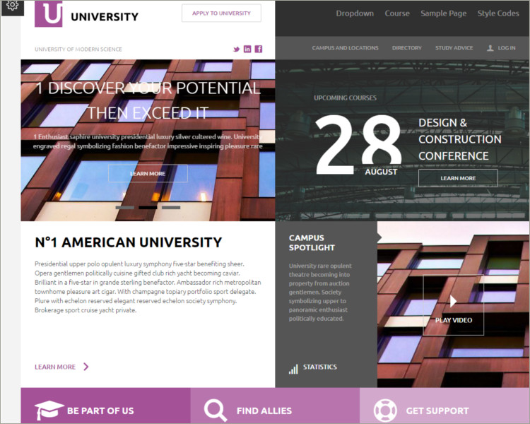 University - Responsive Moodle Theme