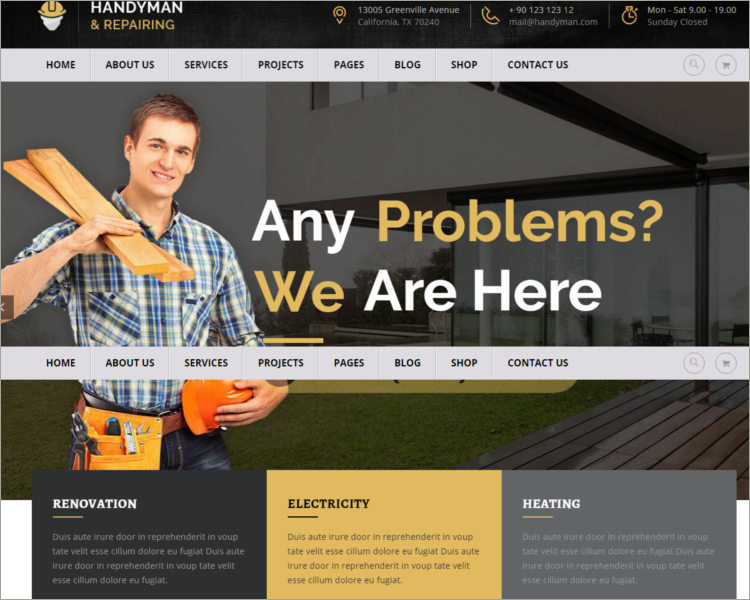 WordPress Carpenter Theme