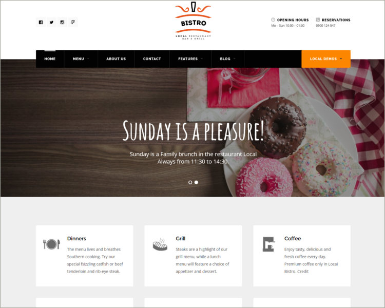 best resturent business wp theme